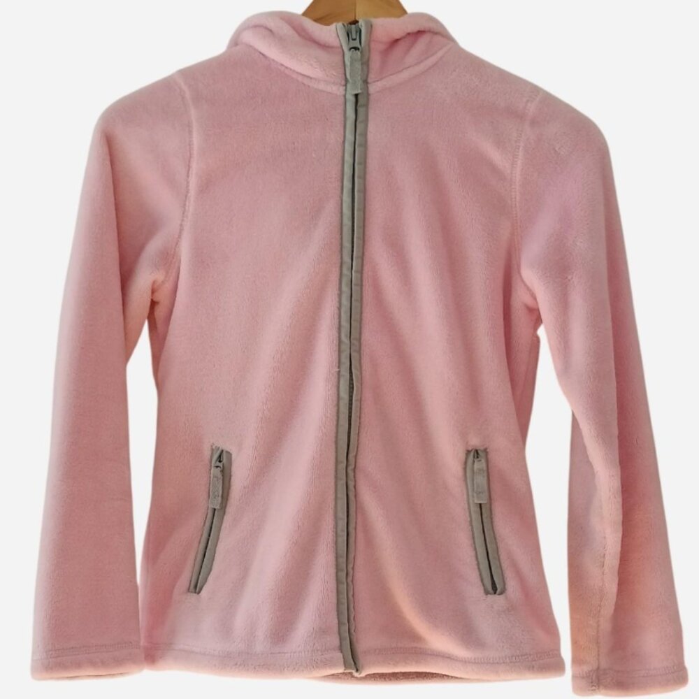 LAND'S END pink soft hooded jacket size 10-12
